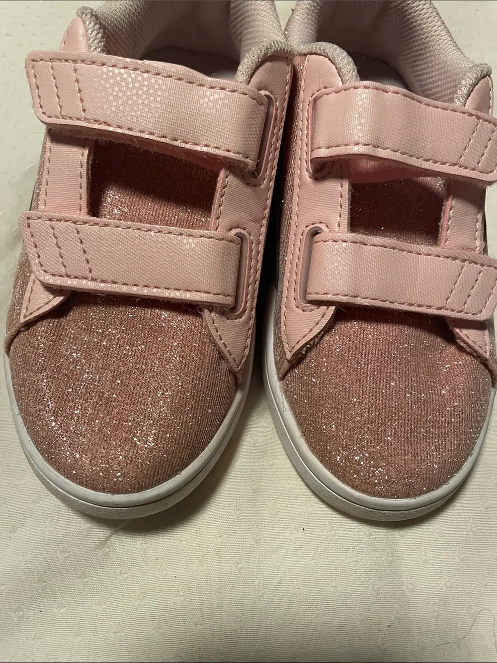 Puma Kids Pink Glitter Hook-and-Loop Sneakers